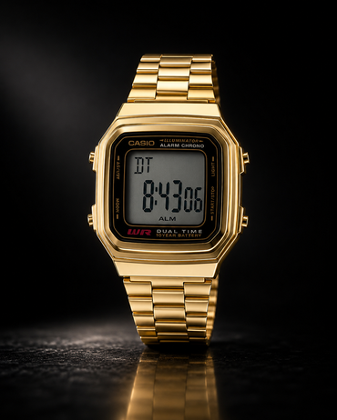 Casio VINTAGE Unisex Watch - Gold Band A178WGA-1ADF