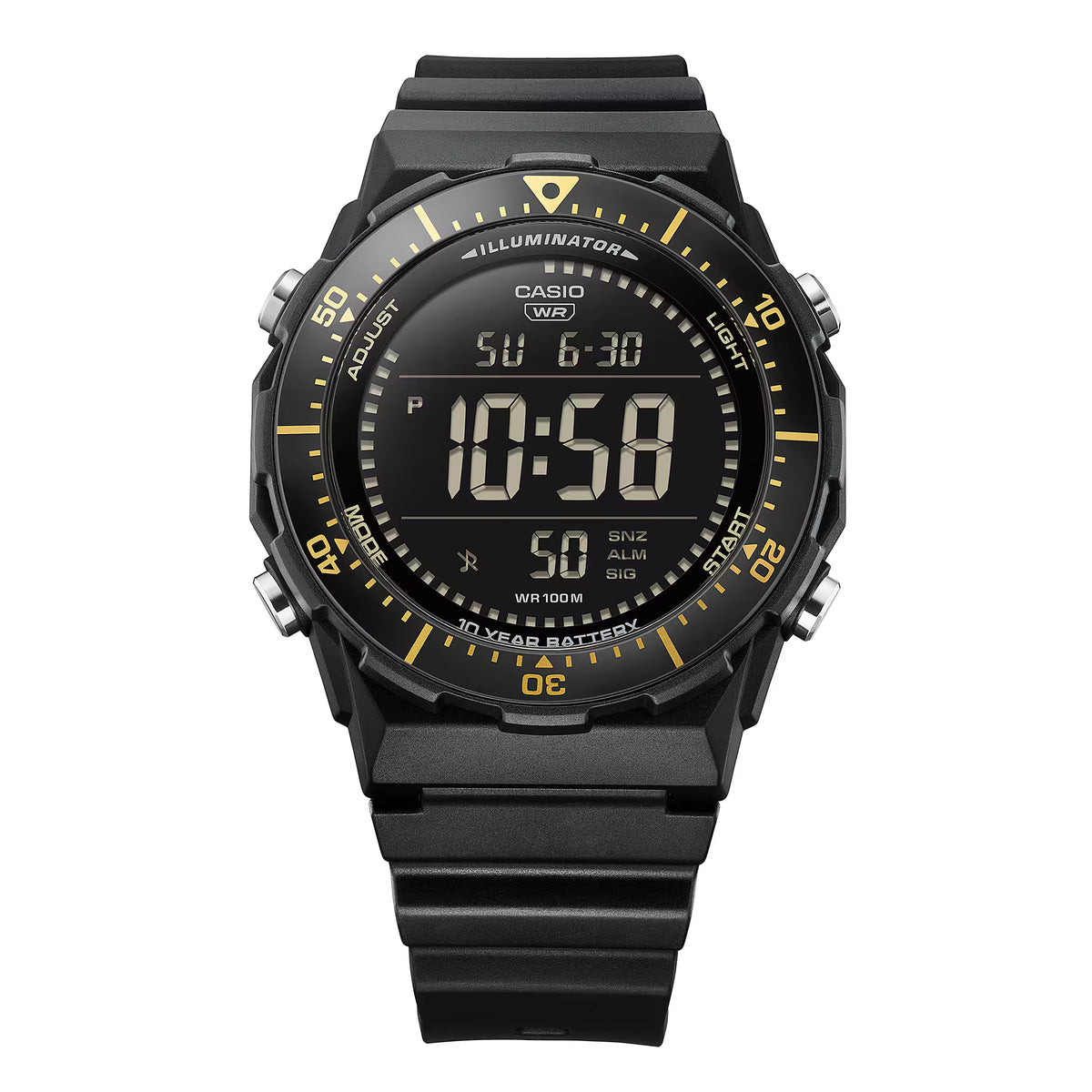 Casio Black & Gold 'Budget Tuna' Sports Digital Watch AE-1700H-1BVDF