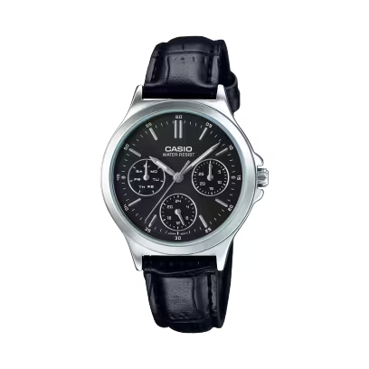Casio Watch Black Dial, Black Band LTP-V300L-1AUDF