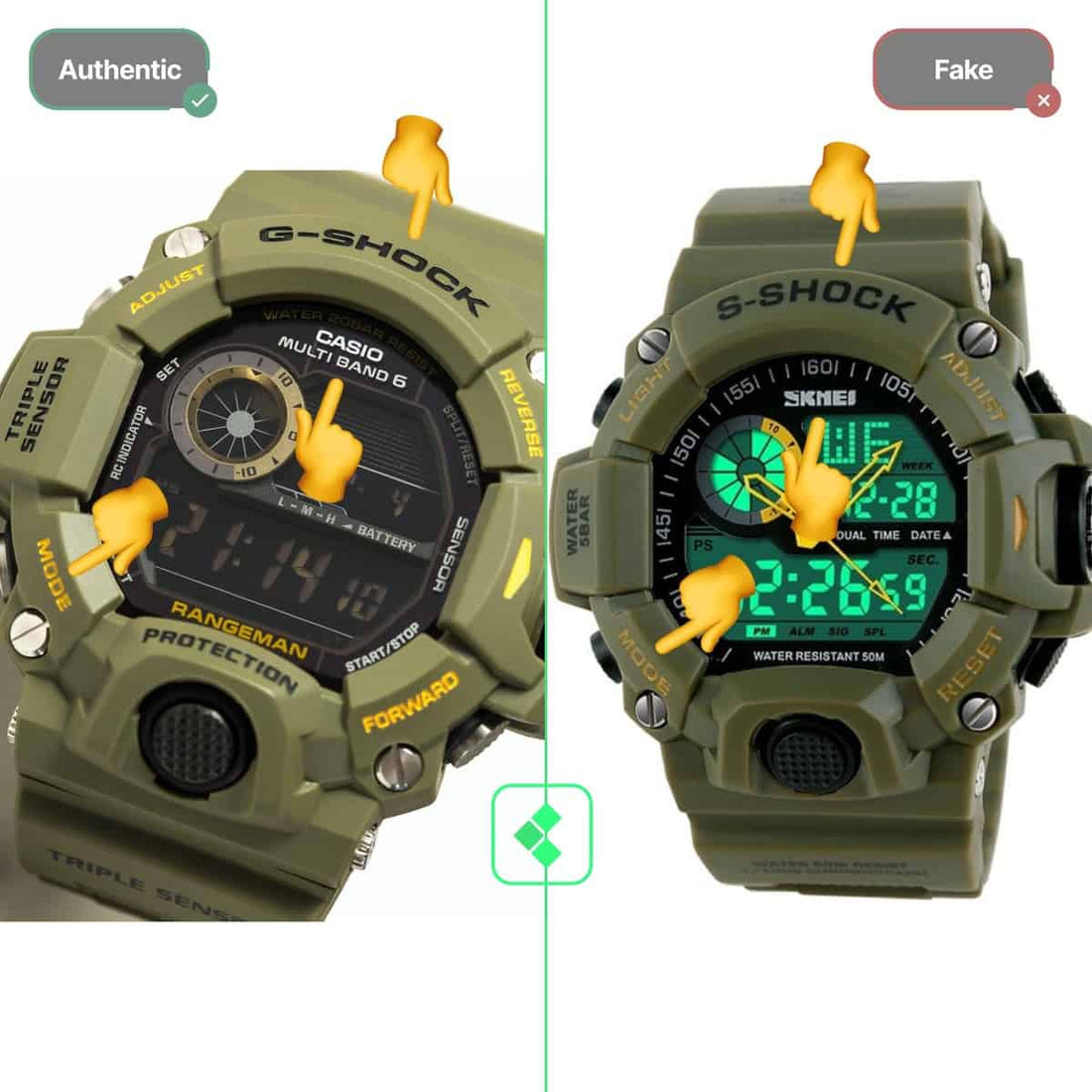 how to tell if your g shock is real