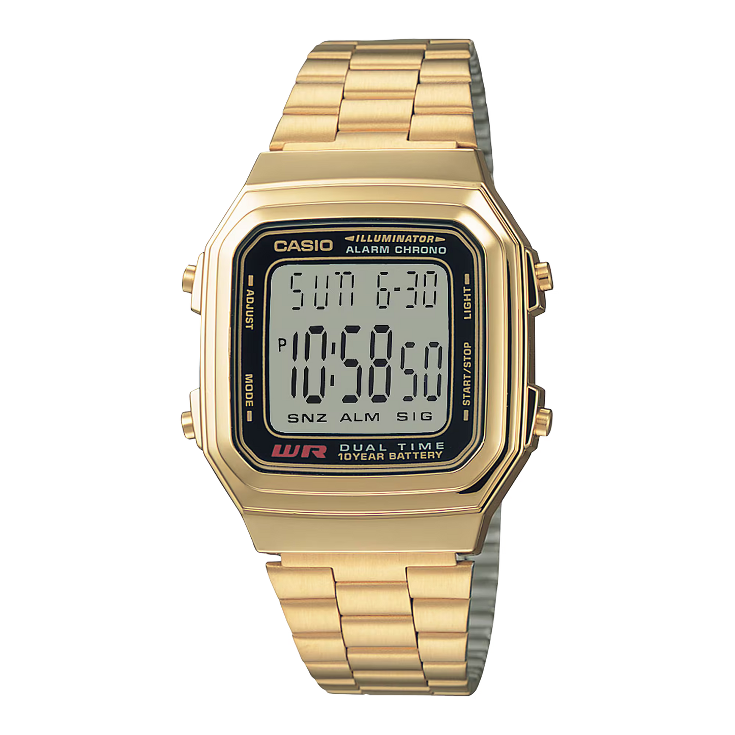 Casio VINTAGE Unisex Watch - Gold Band A178WGA-1ADF
