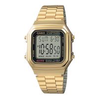 Casio VINTAGE Unisex Watch - Gold Band A178WGA-1ADF