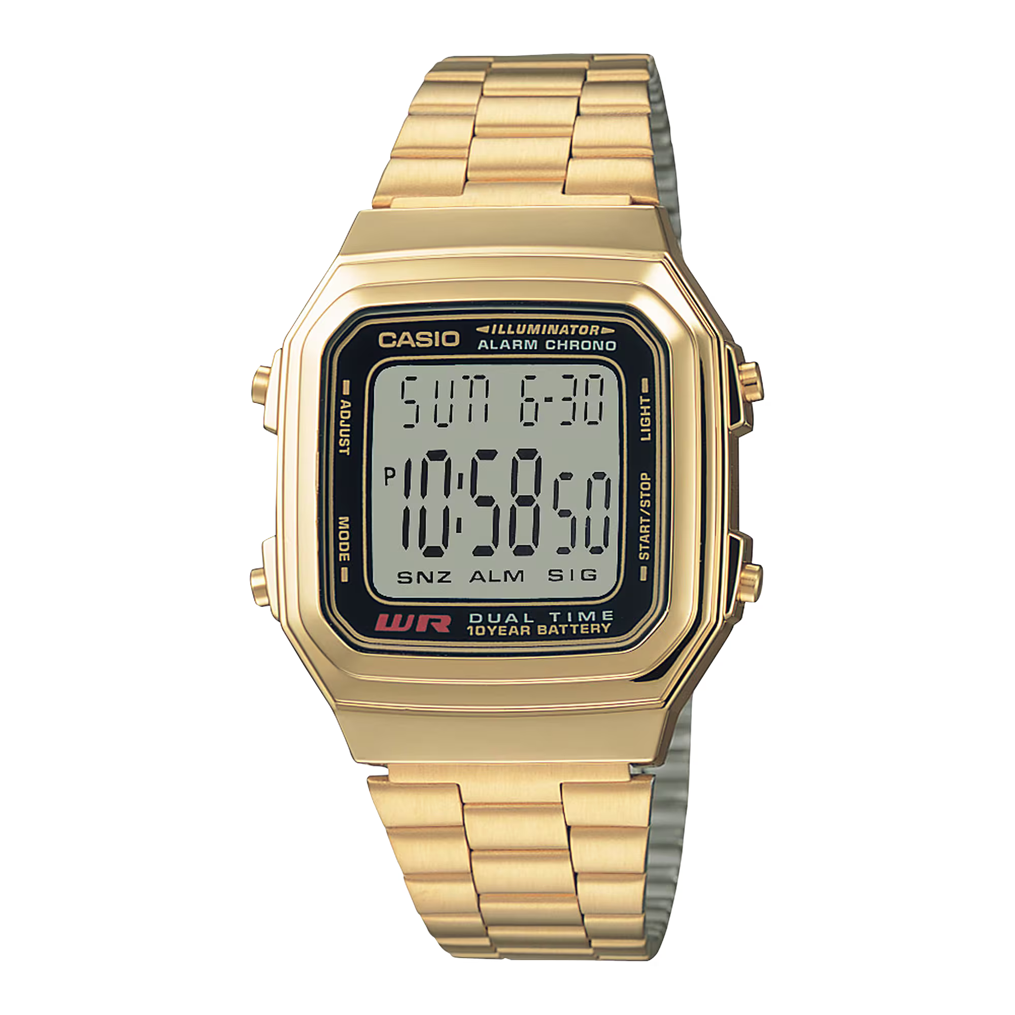 Casio VINTAGE Unisex Watch - Gold Band A178WGA-1ADF