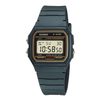 Casio Digital Watch With Resin Strap, Black F-91WG-9QHDF