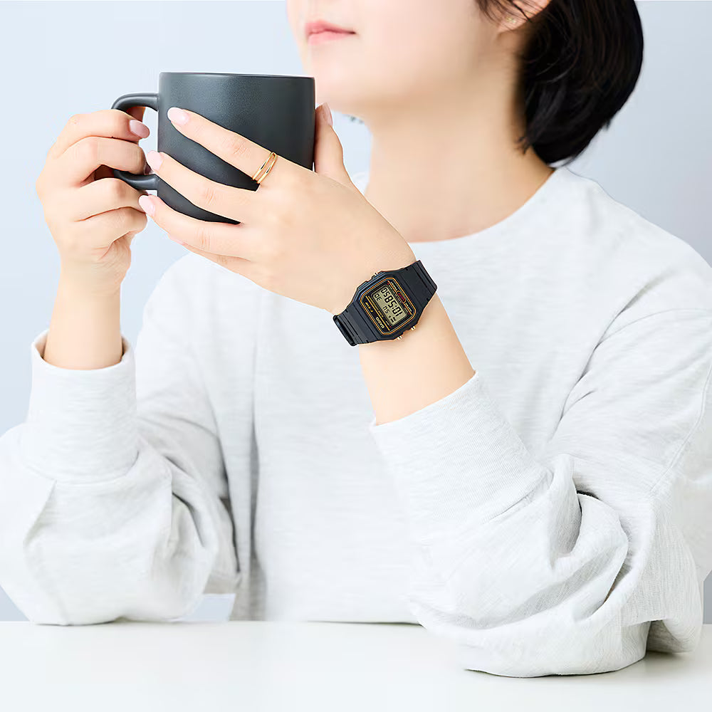 Casio Digital Watch With Resin Strap, Black F-91WG-9QHDF