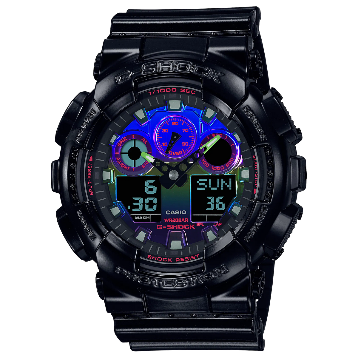 G-SHOCK ANALOG-DIGITAL GA-100 SERIES GA-100RGB-1ADR