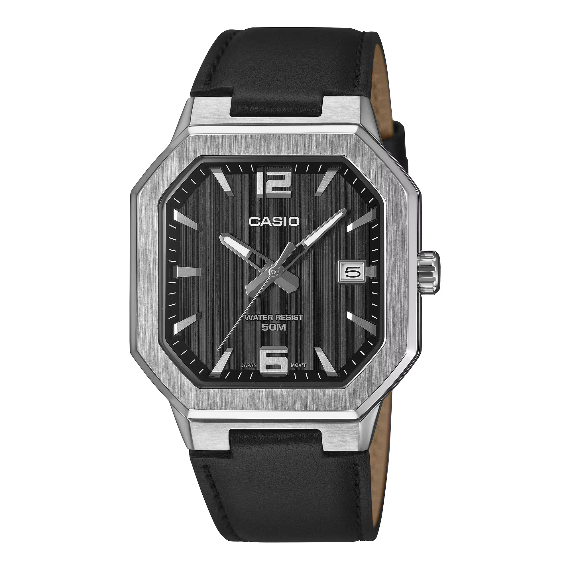 Casio Analog Leather Strap Black Dial Quartz MTP-B195L-1AVDF