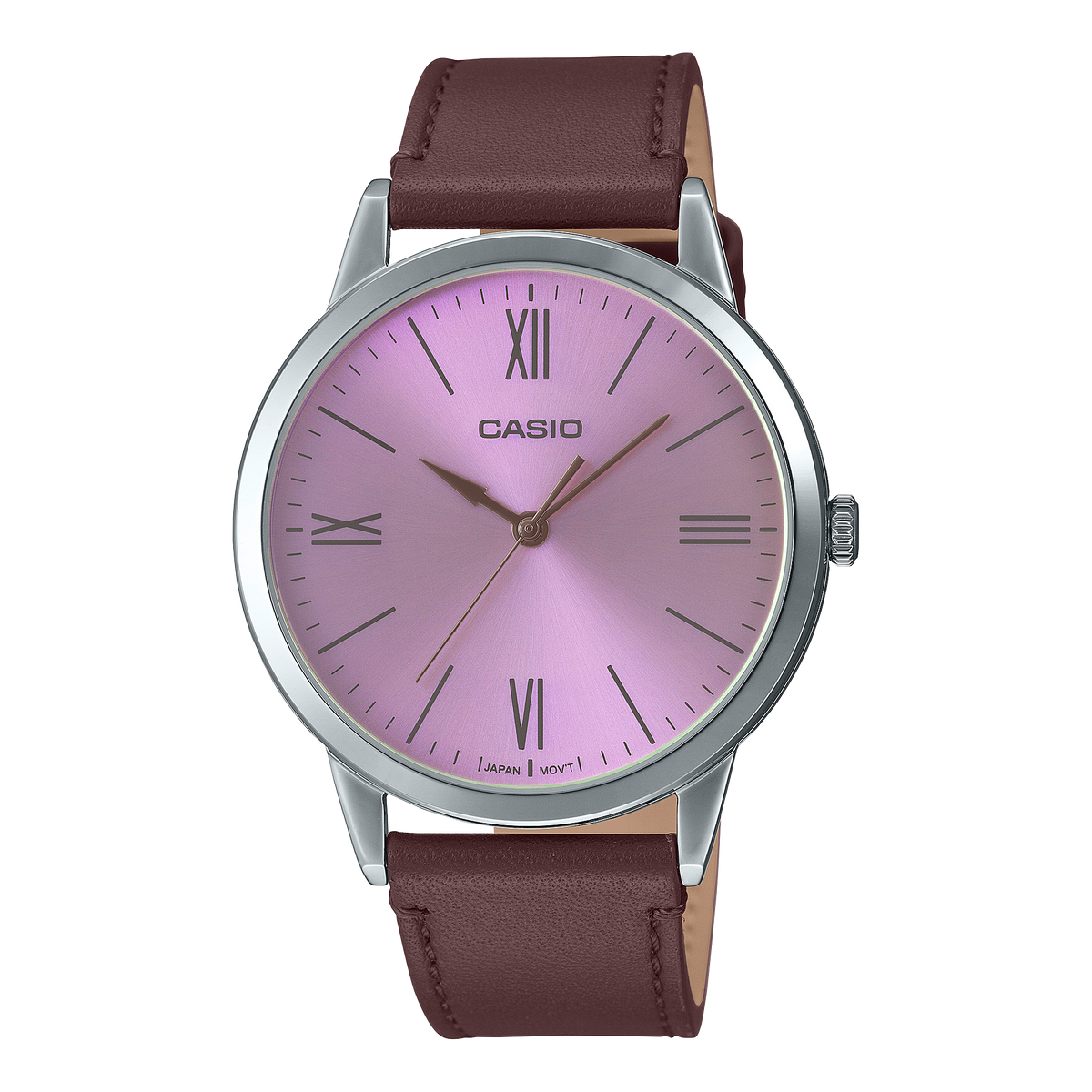 Casio Men's Roman Numeral Dress Watch – Brown Leather Band