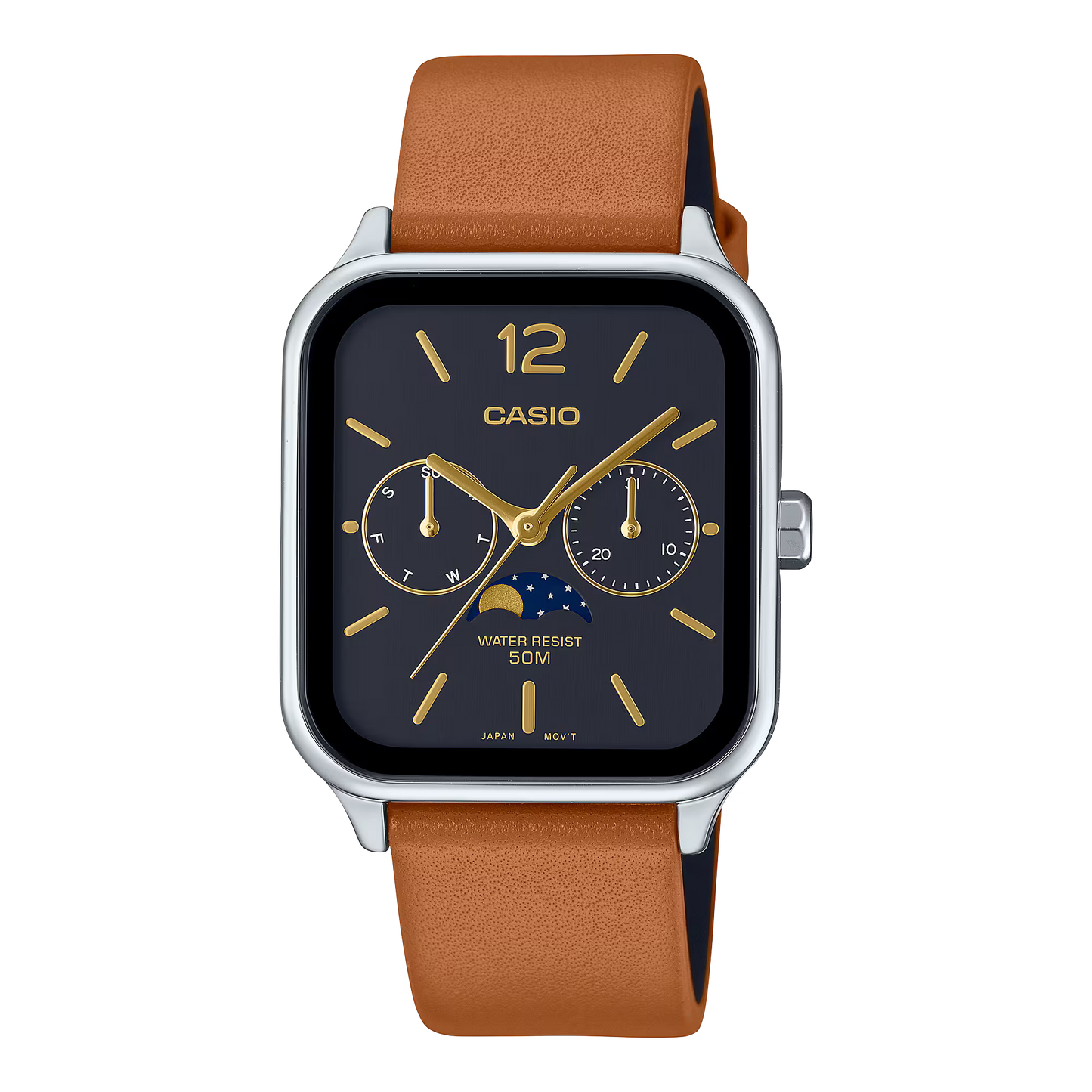 Casio Leather Analog Black Dial Men Watch MTP-M305L-1AVDF