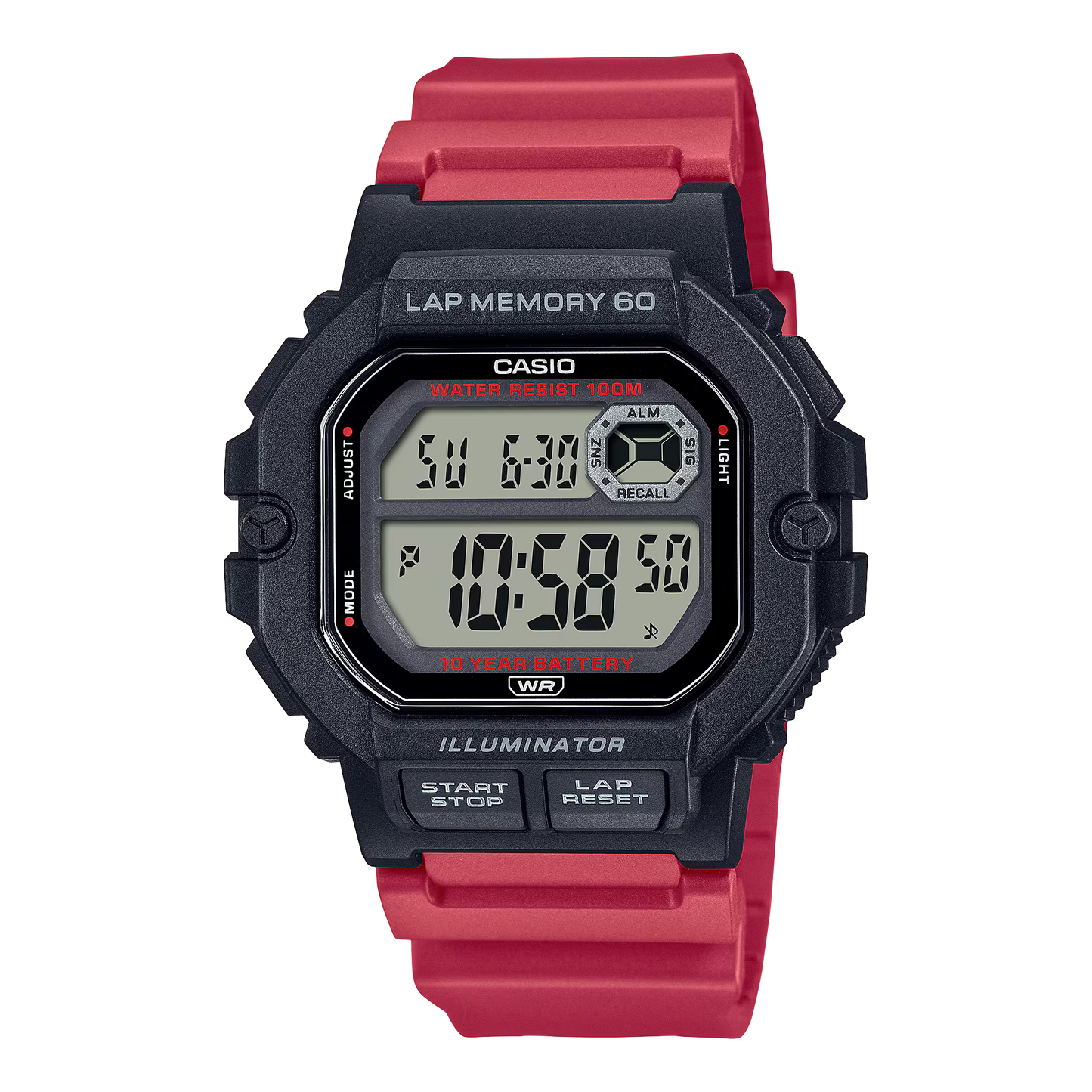 Casio Watch for Men Digital Black Resin Band  WS-1400H-4AVDF